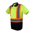 thumbnail image 3 of Hi Vis Polo T-Shirt Short Sleeve High Visibility Reflective Tape Safety Class 2 Men, 3 of 6