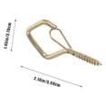 thumbnail image 4 of Screw Hook Metal Golden For General Users Indoor Use 10Pcs 2.16X1.45X0.39in, 4 of 8