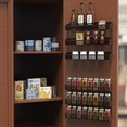 thumbnail image 6 of 2 Pack Spice Rack Organizer, 3 Tier Counter-top Stand or Wall Mounted Storage Rack Hanging Shelf for Kitchen Cabinet-Bronze, 6 of 7