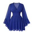 thumbnail image 4 of Norvella Womens Halloween Dresses Fairy Costume V Neck Long Sleeve Mini Dresses Fit And Flare Party Outfits, 4 of 6