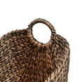 thumbnail image 6 of happimess BSK2002B-3SET Nellie Farmhouse Classic Handwoven Hyacinth Storage Boat Baskets with Handles, Brown (Set of 3), 6 of 7