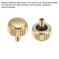 thumbnail image 5 of Uxcell 2Pack 5x4.5mm Watch Crown Parts, Stainless Steel Flat Head Long Stem Watch Crown 2.5mm ID Gold Tone, 5 of 6
