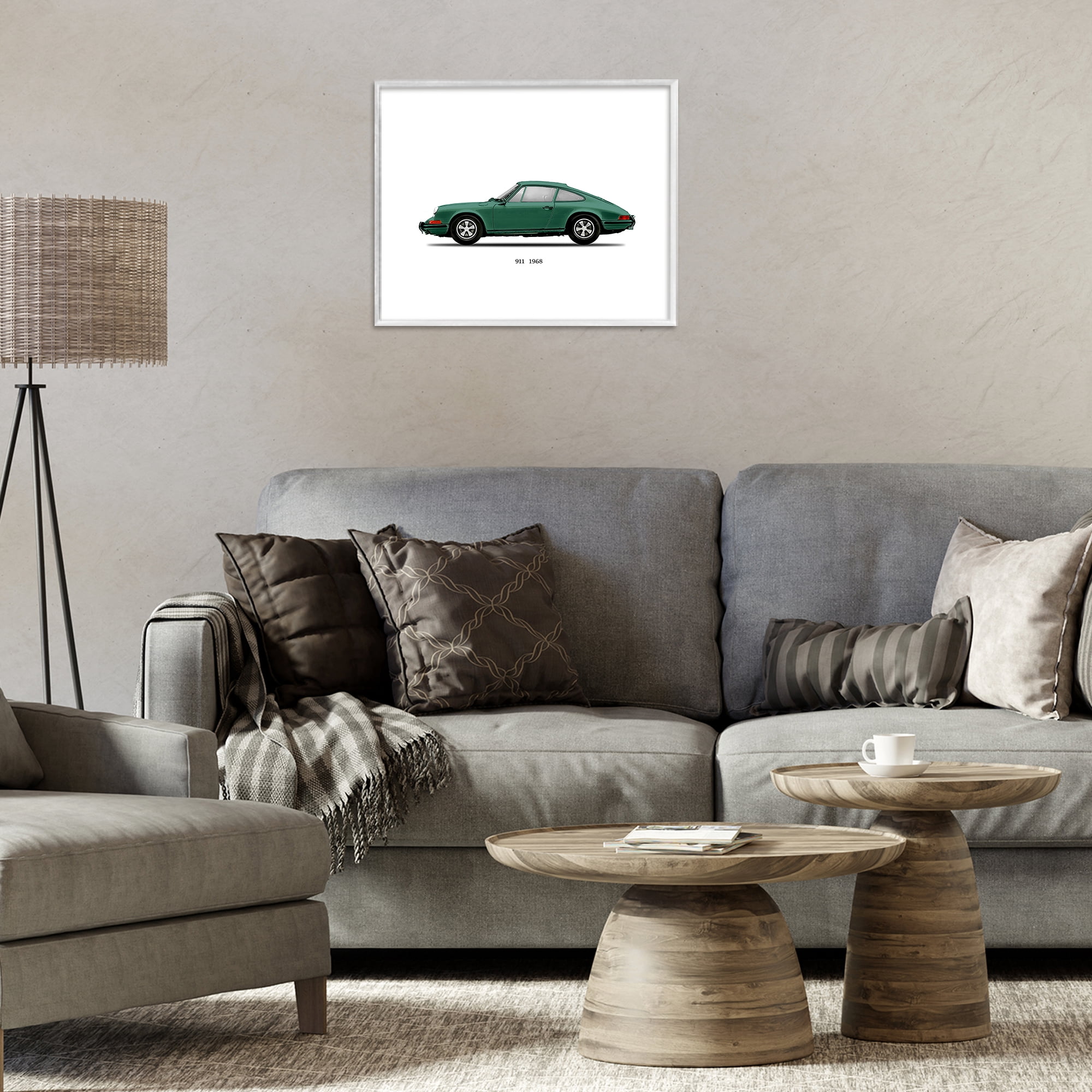 Stupell Industries Green Vintage Car Model White Framed Giclee Art, design by Mark Rogan