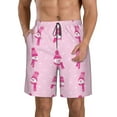 thumbnail image 1 of Balery Pink Scarf Snowman Traje de Baño Estilo Hawaiano para Hombre, Shorts de Secado Rápido con Bolsillos-XX-Large, 1 of 6