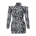 thumbnail image 4 of MesaSe Robe Extensible Y2K 90s pour Femmes, Col Montant, Moulante, T-Shirt, Midi, Robe de Fête, Mode Urbaine, Vert, G, 4 of 6