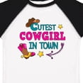 thumbnail image 4 of Inktastic Cutest Cowgirl in Town with Cowgirl Hat and Boots Girls Toddler T-Shirt, 4 of 5