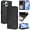 Black, variant on For iPhone 13 Pro Max Litter Panda Embossing Leather Phone Case with RFID Blocking Card Slot Wallet Magnetic Clasp Lanyard Flip Stand Case,Black,For iPhone 13 Pro Max