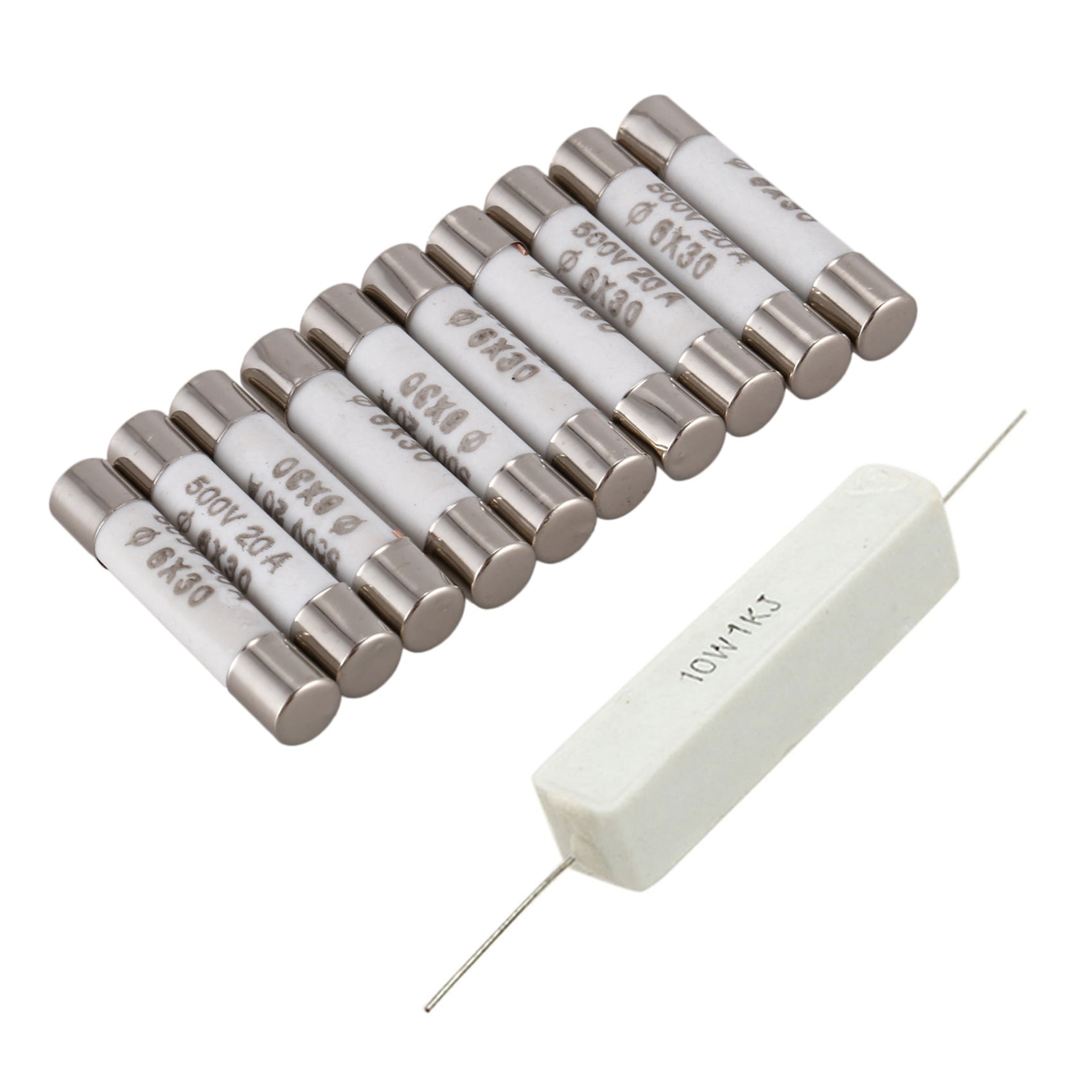 uxcell 5W 22 Ohm Power Resistor Ceramic Cement Resistor Axial Lead 15 Pcs White 