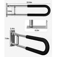 thumbnail image 3 of Handicap Grab Bars Rails 23.6 Inch Toilet Handrails Bathroom Safety Bar Hand Support Rail Handicapped Handrail Accessories for Seniors Elderly Disabled Mounted Bath Grips (Aluminum-60cm-2pcs), 3 of 14