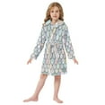 thumbnail image 6 of FORMRS Niños Bathrobe Unisex Hooded Robe Soft Plush Pajamas Sleepwear, Size 7-9T, Light Blue Shimmering Pattern, 6 of 7