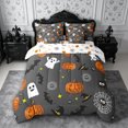 thumbnail image 3 of Erosebridal Halloween Ghost 7-Piece Twin Bedding,Spooky Animal Bedding Comforter Set,Grey,Reversible, 3 of 6