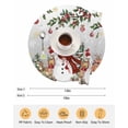thumbnail image 6 of 13 Inch Round Placemats Set of 6, Grey Christmas Snowman Non Slip Heat Insulation PP Table Mats, Xmas Snowflake Elk Tree Balls Washable Place Mats for Kitchen Dining Party Table Decor, 6 of 7