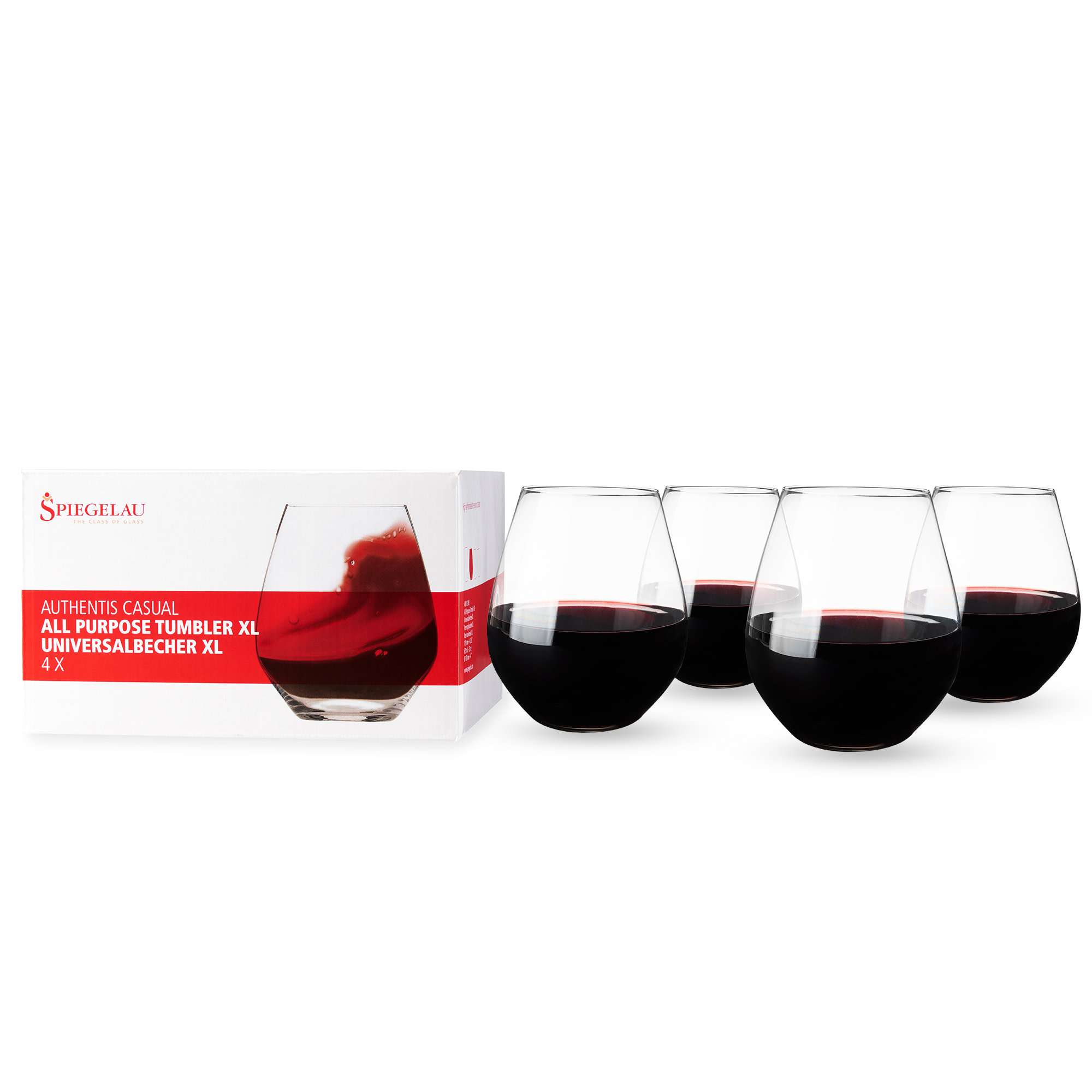 Spiegelau Authentis Wine Glasses, Set of 4, EuropeanMade LeadFree