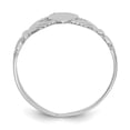 thumbnail image 2 of 14K White Gold Ring Band Themed Ladies Claddagh, 2 of 5
