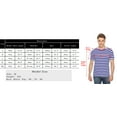 thumbnail image 6 of Uniexcosm Men Shirts Loose Fit T-Shirt Short/Long Sleeve Stripe Male Tops, 6 of 6