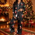thumbnail image 2 of Womens Christmas Pajama Set Long Sleeve Collared Top and Pants Festive Holiday Sleepwear Cozy Loungewear for Home and Nights, 2 of 5