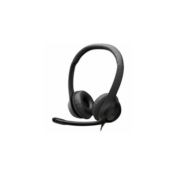 Logitech H390 USB-C Wired Closed-Back On-Ear Stereo Headset, Black