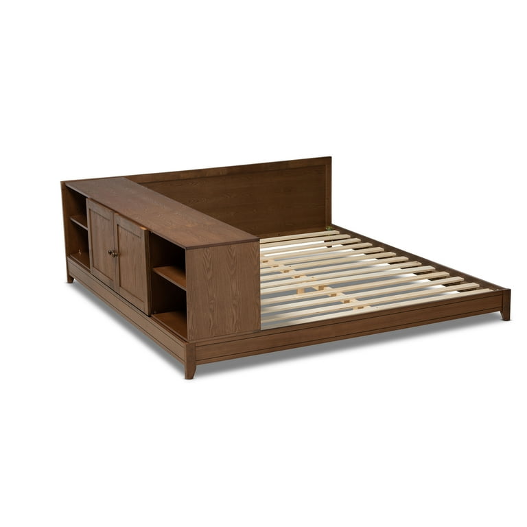 Baxton Studio Kaori Modern and Contemporary Transitional Walnut Brown Finished Wood Queen Size Platform Storage Bed Baxton Studio Kaori Modern and Contemporary Transitional Walnut Brown Finished Wood Queen Size Platform Storage Bed