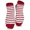 thumbnail image 4 of Funny Silly Cat Reindeer Polka dots Stripes Fun Novelty Cotton Low Cut Ankle Socks Women 3-Pairs 9-11 Red, 4 of 8