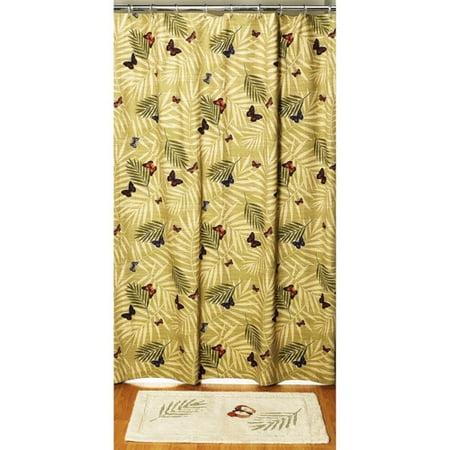 Bora Bora 2-Piece Shower Curtain and Rug Set
