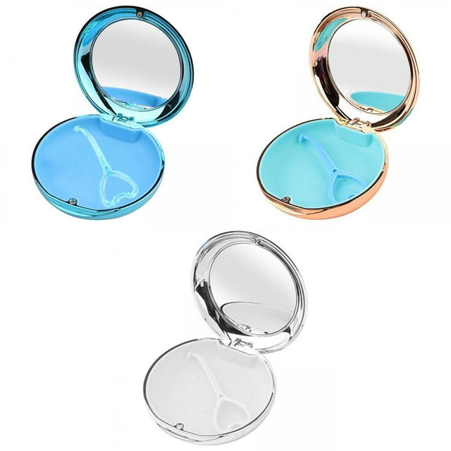 koolsoo 3pcs Travel Retainer Case with Mirror Mouth Guard Case Protection B