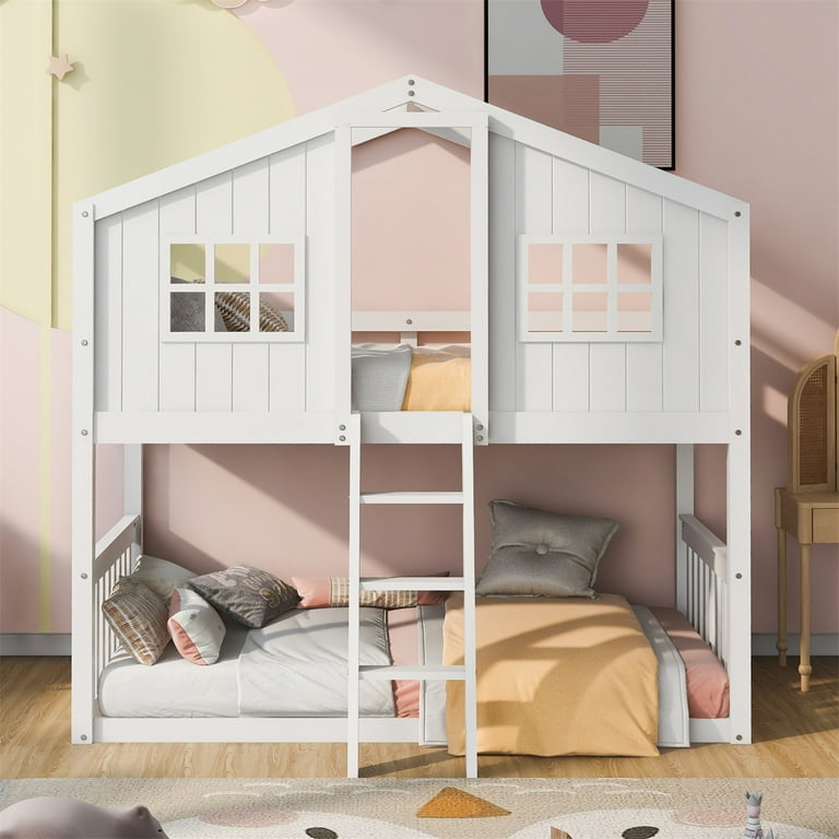 Twin treehouse top loft bed