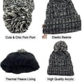 thumbnail image 6 of LINLIN Hat Gloves Scarf Set for Women, 3 Pieces Winter Warm Knitted Scarf Hat and Gloves Set Men & Women's Soft Stretch Hat Scarf and Mitten Set, 6 of 6