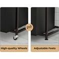 thumbnail image 6 of Laundry Hampers with Shelf, Laundry Basket 3 Section, Laundry Sorter with Pull-Out Removable Large 3 Color Bags and Movable Wheels, Metal Frame, 3 x 15.87 Gallons (60L), Rustic Brown PF04XLN, 6 of 7