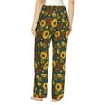 thumbnail image 3 of Daiia Fall Daisy Leaf Nuts Women's Sleep Pant with Pockets and Drawstring,Pajama Pants-XX-Large, 3 of 9