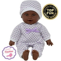 The New York Doll Collection 11 inch Soft Body African American Newborn Baby Doll in Gift Box - Doll Pacifier included