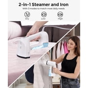 Vacuum Steamer for Clothes, 3500Pa Suction Clothes Steamer Handheld, 2-in-1 Steamer & Iron Garment Steamer, 3 Modes & 360° Leak-proof Technology Fabric Steamer for Wrinkle Removal (for 110-120V)