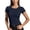 Navy, variant on Ticikt Women's Short Sleeve T Shirts Crew Neck Slim Fitted Shirts Basic Casual Going Out Tops,Color:Black,Size:S