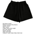 thumbnail image 7 of Women Shorts Summer Women's Elastic High Waist Casual Shorts with Pockets Above Knee Length Wide Leg Lightweight Elastic Waist Women Shorts, 7 of 7