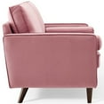 thumbnail image 5 of Modway Valour Modern Performance Velvet Loveseat in Dusty Rose/Walnut, 5 of 10
