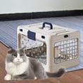 thumbnail image 6 of Collapsible Puppy Crate Foldable Cat Carrier Portable Bunny Cage PP Iron Wire Material for Kitten Dog Rabbit, 6 of 9