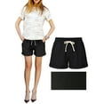 thumbnail image 1 of Summer Womens Ladies Elastic Waist Drawstring Beach Holiday Party Shorts Hot Pants M-6XL （Please Choose One Bigger Size）, 1 of 2