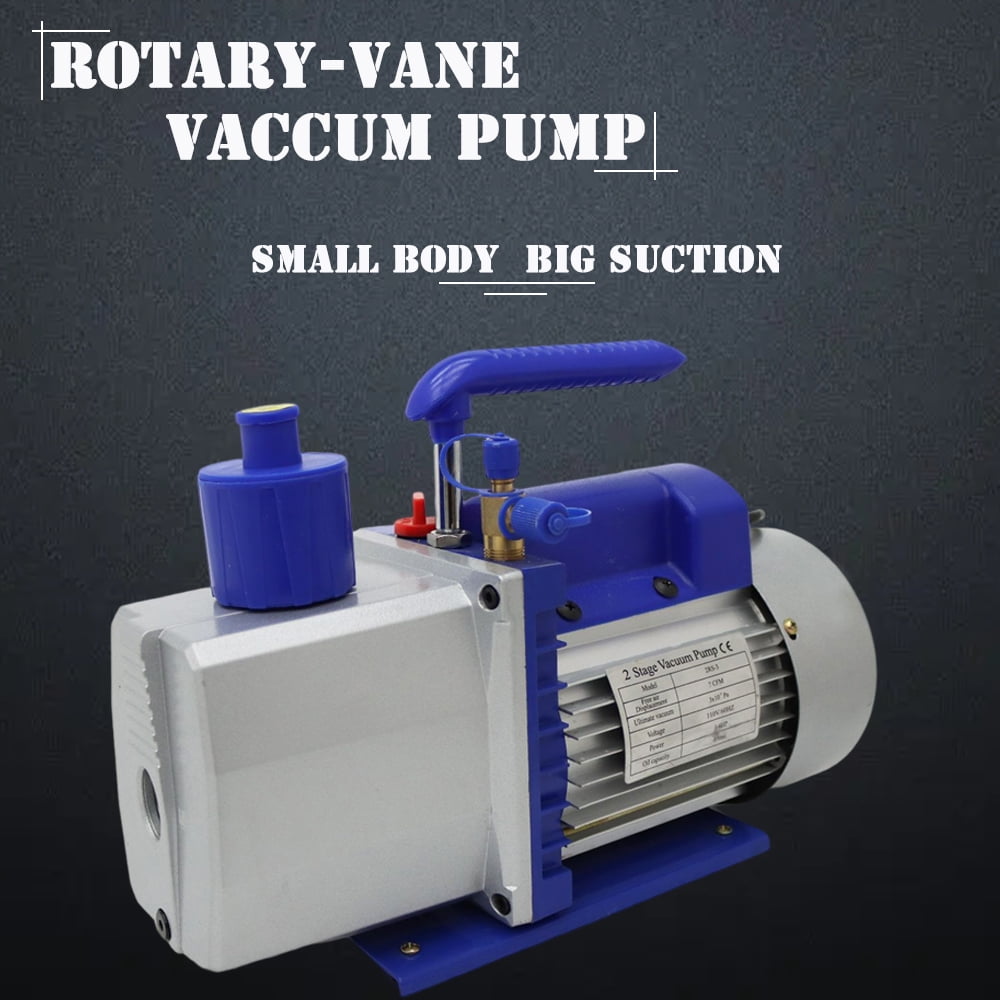 TECHTONGDA 7 CFM 110V 60Hz 2Stage Rotary Vane Deep Vacuum Pump 3/4HP