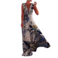 thumbnail image 1 of Moda Casual verano sin mangas cuello en V vestido estampado cremallera vestido de mujer vestidos largos Pompotops  ghjkhdj5092, 1 of 5