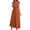 Orange, variant on Ruyang Vintage Casual A Line Dresses Short Sleeves Loose O Neck Summer Cotton Linen Drawstring High Waisted Retro Dress Solid A Line Sundress for Women