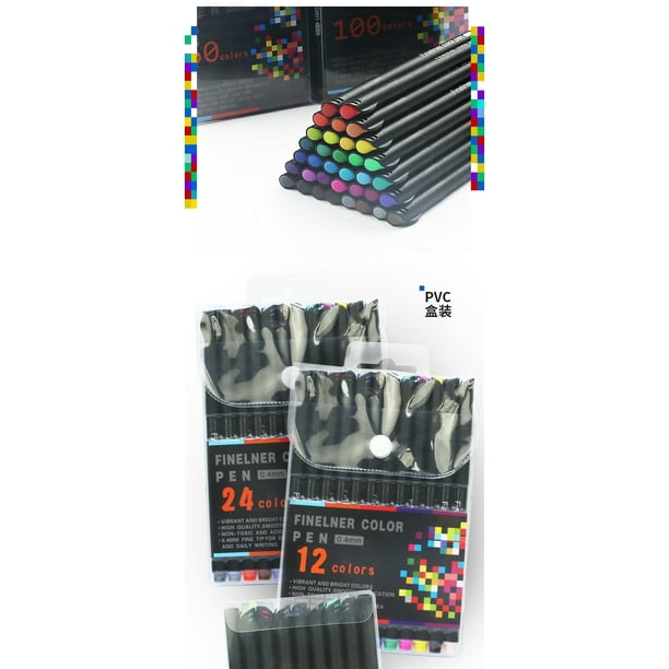 6-24 Pieces Colored Pens, 0.4mm Fineliner Drawing Journal Pens, Porous Fine  Point Markers, Perfect for Coloring Book & Calendar Note Coloring Art  Projects or Bullet Journal Supplies