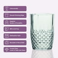 thumbnail image 4 of Efavormart 6-Pack Plastic Tumblers, 16oz Unbreakable Drinking Glasses Crystal Cut Style Clear - Shatterproof Short Cups, 4 of 11