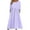 Purple, variant on WIZUTIZ Eyelet Dress for Women Crochet Cutout with Pockets Casual Baggy High Waist Solid Sun Dresses Elbow-Length Round Neck Sun Dresses for Women's Midi Dress Thin Dress Pink