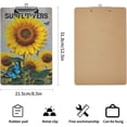 thumbnail image 2 of Wooden Clipboard Decorative Office School Hardboard Wood Nursing Clip Board Standard A4 Letter Size Office Decorative Clipboards, Gift for Friends, Rustic Sunflower 12.5"x9", 2 of 6