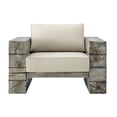 thumbnail image 4 of Modway Manteo Rustic Coastal Outdoor Patio Sunbrella®  Lounge Armchair in Light Gray Beige, 4 of 6