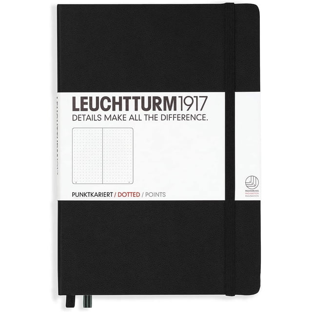 LEUCHTTURM1917 - Cuaderno de tapa dura punteado A5 mediano ( LEUCHTTURM1917 LEUCHTTURM1917