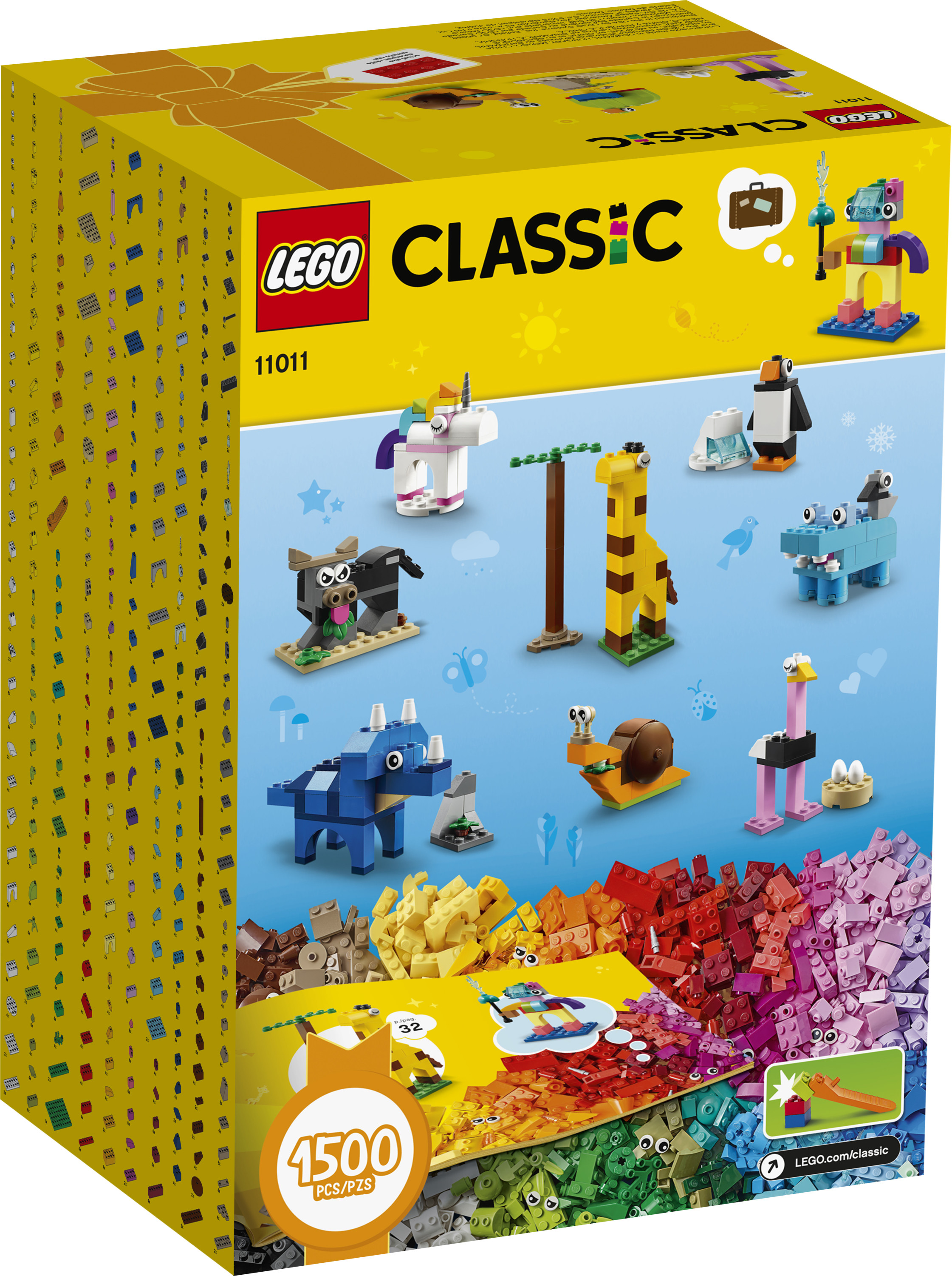 LEGO Classic Bricks and Animals 11011 Creative Toy That Builds into 10 Amazing Animal Figures (1,500 Pieces) - image 4 of 6