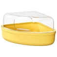 thumbnail image 2 of Contenedor de arena para baño de hámster, caja de arena con tapa transparente, inodoro de Animal PEQUEÑO resistente, baño para hámster, hurón, jerbo, Pequeño Amarillo, 2 of 10