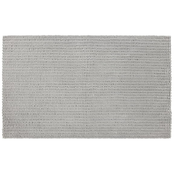 Mohawk Home Homespun Plush Fade/Stain Resistant Non-Slip Machine Washable Bath Rug, Silver, 2' 3" x 3' 9"