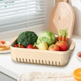 thumbnail image 1 of Cesta de colador de doble capa para colador y lavado de verduras y frutas y drenaje de cocina, 1 of 6