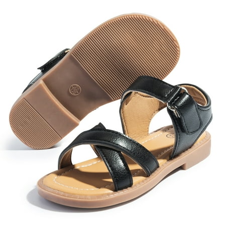 

Meckior Toddler Sandals Open Toe Flat Summer Sandals for Little Kid
